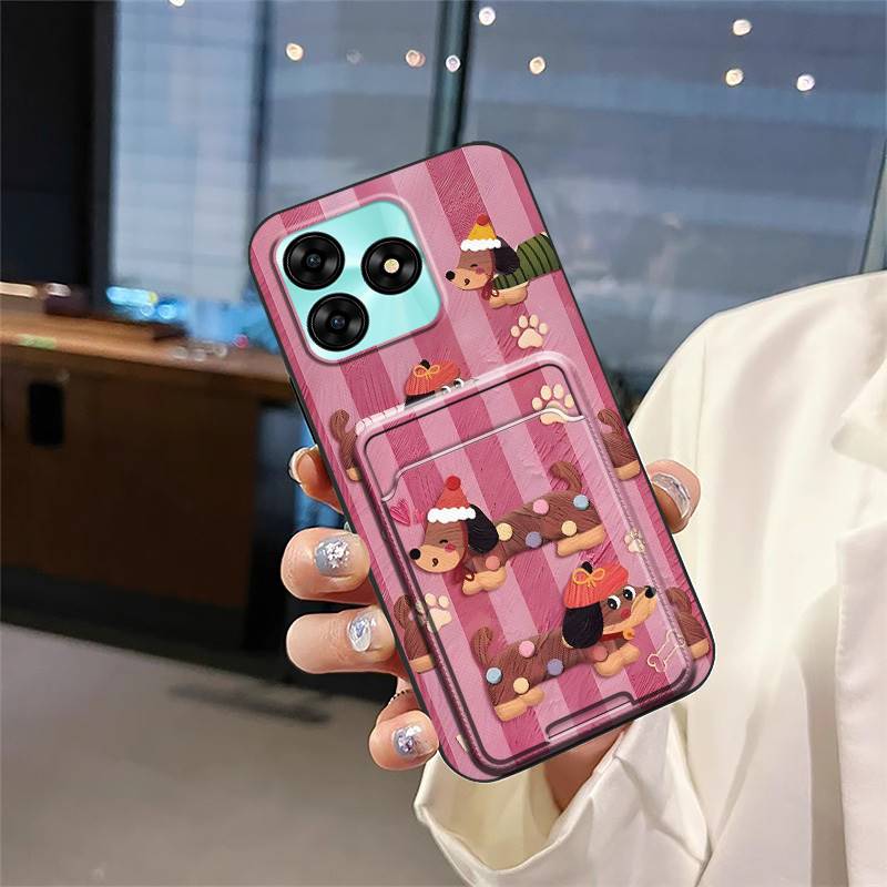 Shockproof TPU Phone Case For UMIDIGI G5/G5A Dirt-resistant Cartoon Card Slot Cute Graffiti Full Wrap Anti-dust Durable