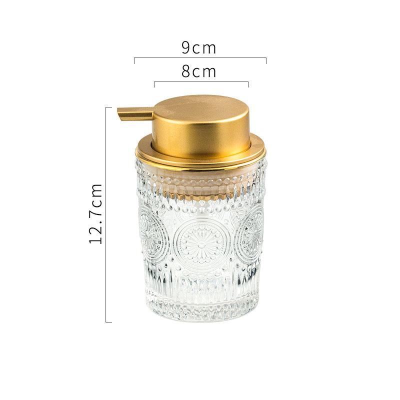 

Transparent Glass Bathroom Liquid Soap Dispenser Shampoo Bottle Apartment Hotel Hand Washing Liquid Bottle Soap dispenser dish
