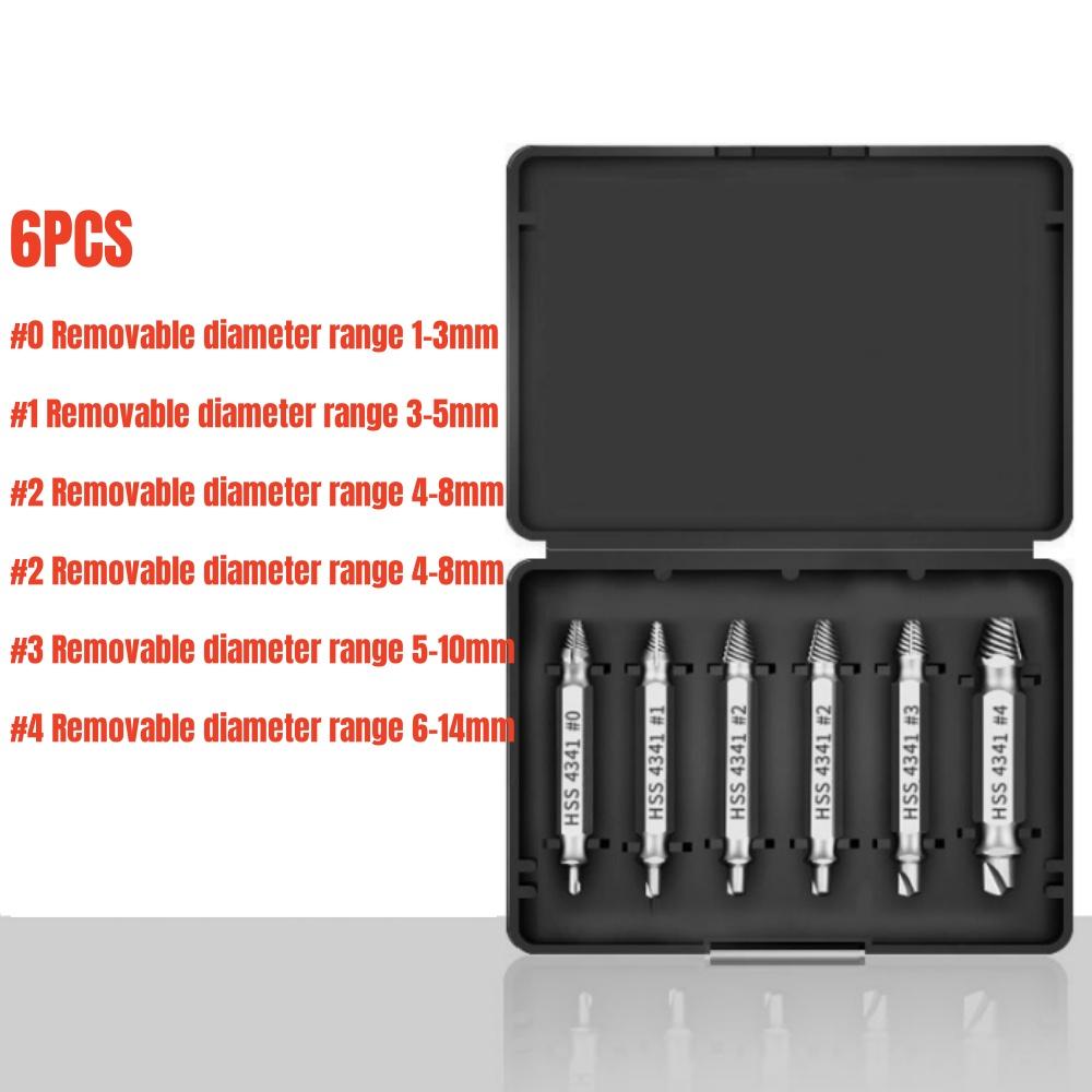 Extractor de șuruburi deteriorat Set de șuruburi rupte dezlipit Instrument cu cap dublu Demontare ușoară Demontare dinți de alunecare a șuruburilor Dispozitiv de îndepărtare a demolarii