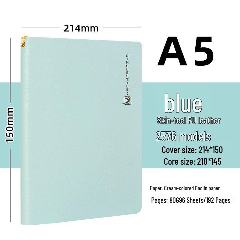 Gangxin A5 Custom Leather Diary Notebook with Free Engraving A5 синий