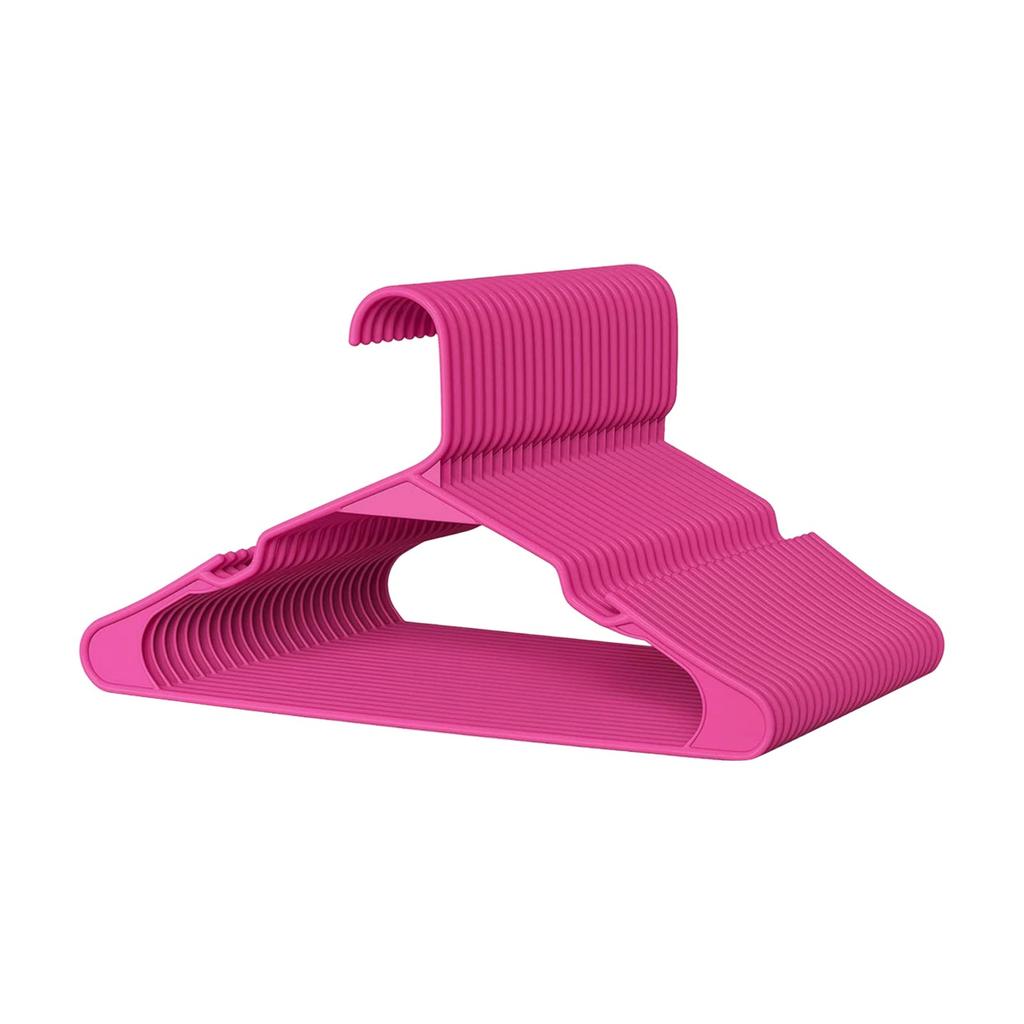 Plastic Clothes Hangers with Side Hooks for Adult Clothing Durable Non-Marking Hanger Suitable for Pants Storage and Closet Organization