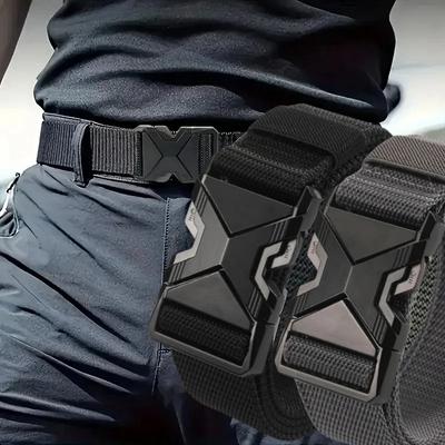 Der neue Herren 125cm Gürtel mit Schnalle Nylon geflochten Leicht Atmungsaktiv Täglicher Pendler Herren Gürtel