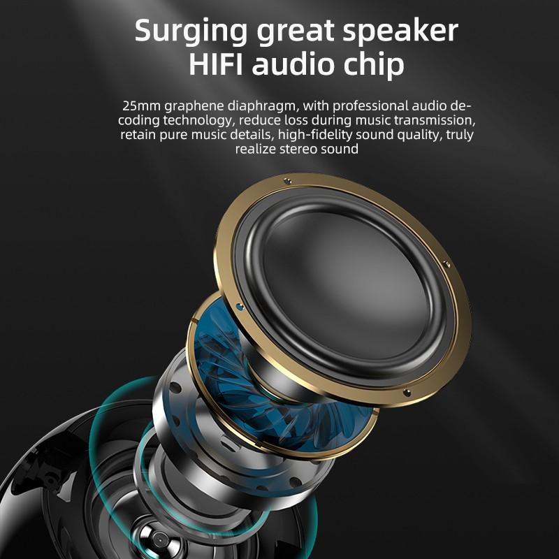 Portable Cute Little Devil AI Smart Bluetooth Speaker 3D Stereo Subwoofer Mini LED Digital Clock Alarm Clock Waterproof HIFI Music Box