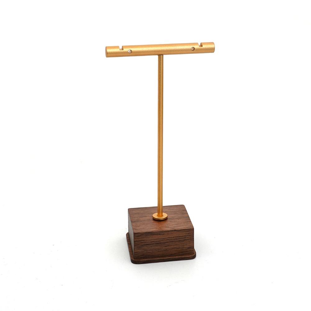 High Quality Copper and Wood Jewelry Display Stand Photography Props Simple Storage Rack Display Holder Necklace