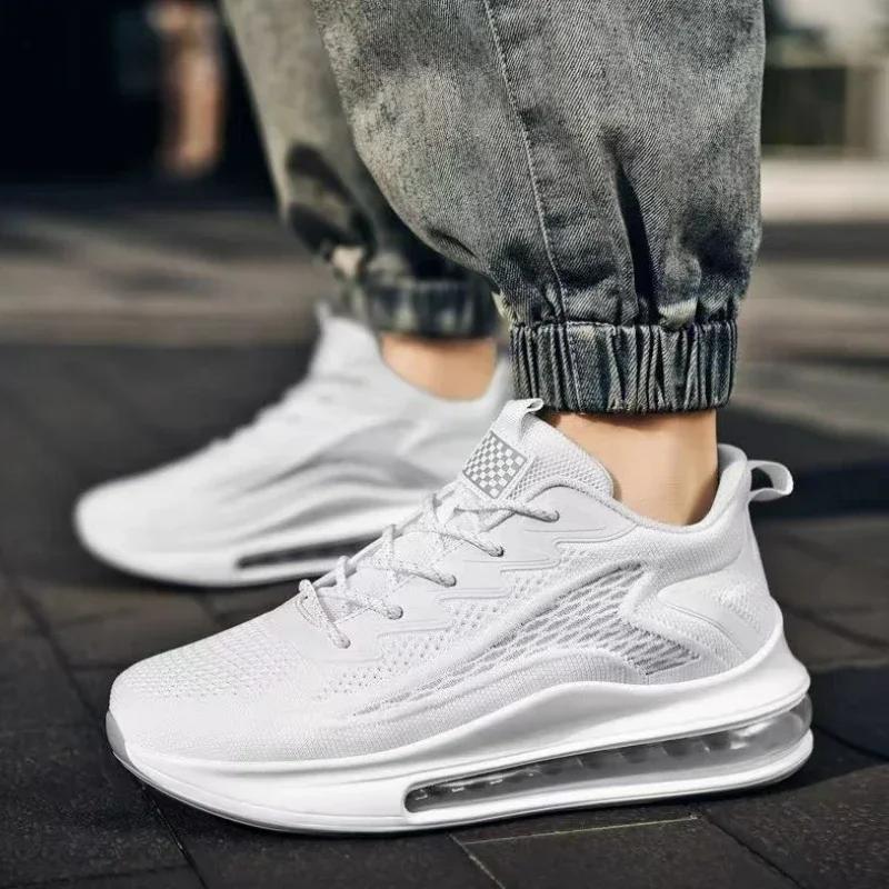 Fashion Men Sneakers Air Cushion Running Shoes Autumn New Mesh Casual Shoes Man Breathable Shoes Soft Sole Lightweight Sports Shoe Tenis