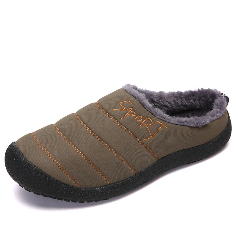 Men's and Women's Velvet Warm Cotton Shoes Indoor Casual Cotton Mop Hot Winter Wear-resistant Women's Lightweight Cotton Shoes