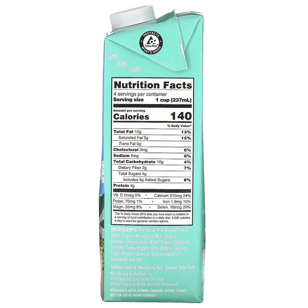 Kiki Milk, Organic Nut and Seed Milk, Mac Nut, 32 fl oz (946 ml)