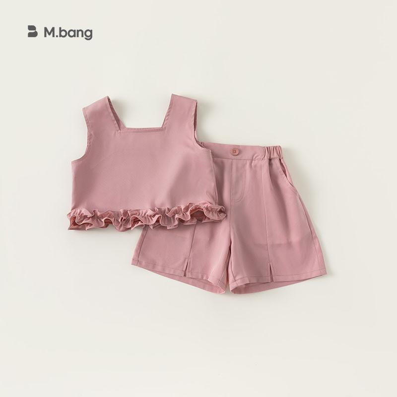 

Baby Girl Summer Sleeveless Outfit Set With Lace Details For Toddlers 80cm