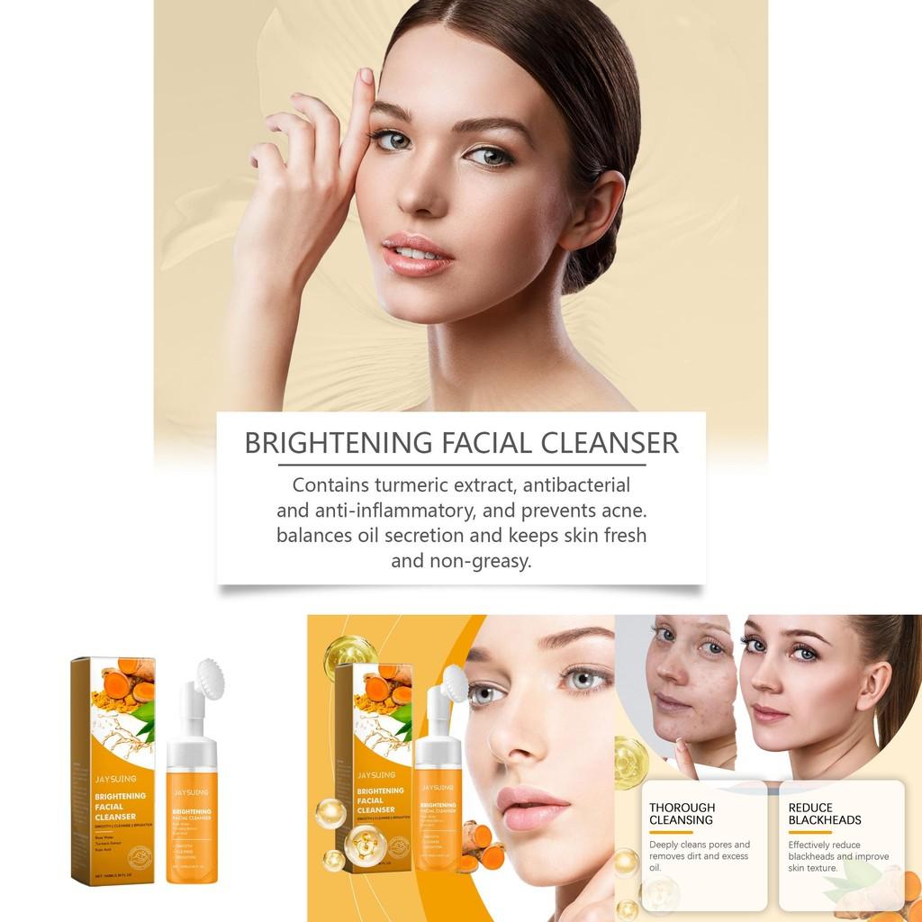 Jaysuing Gentle Turmeric Cleansing Foam Nourishing Hydrating Face Wash 100ml