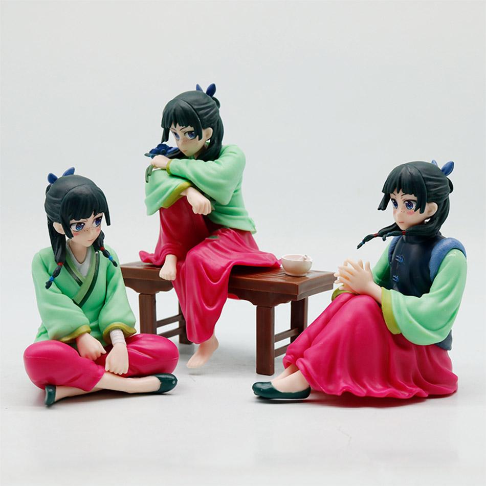3PCS The Apothecary Diaries Maomao Articulated Action Figure Sitting Pose Collectible Doll Perfect Holiday Gift