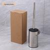 304 Stainless Steel Bathroom Toilet Brush Set - Floor & Wall Mounted