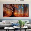 Nature Sunrise Forest Trees Canvas Painting Posters and Prints Landscape Wall Art Pictures for Modern Living Room Cuadros Decor