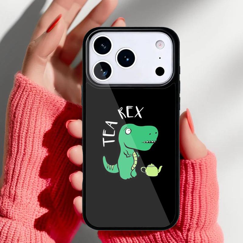 Cute Dinosaur Tea-Rex Phone Case for iPhone 17 16 15 14 13 Pro Max Back Cover for 12 11 Pro Coque