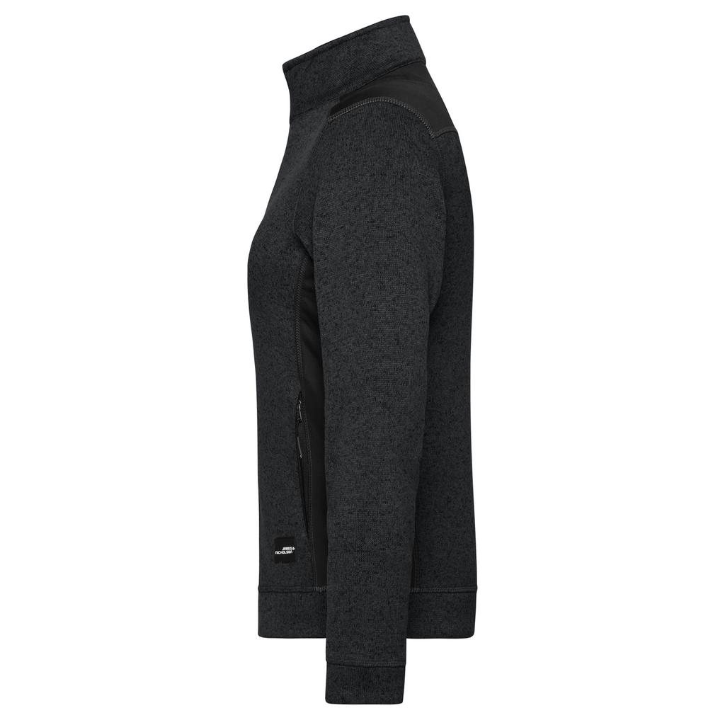 James and Nicholson Womens/Ladies Knitted Work Fleece Jacket