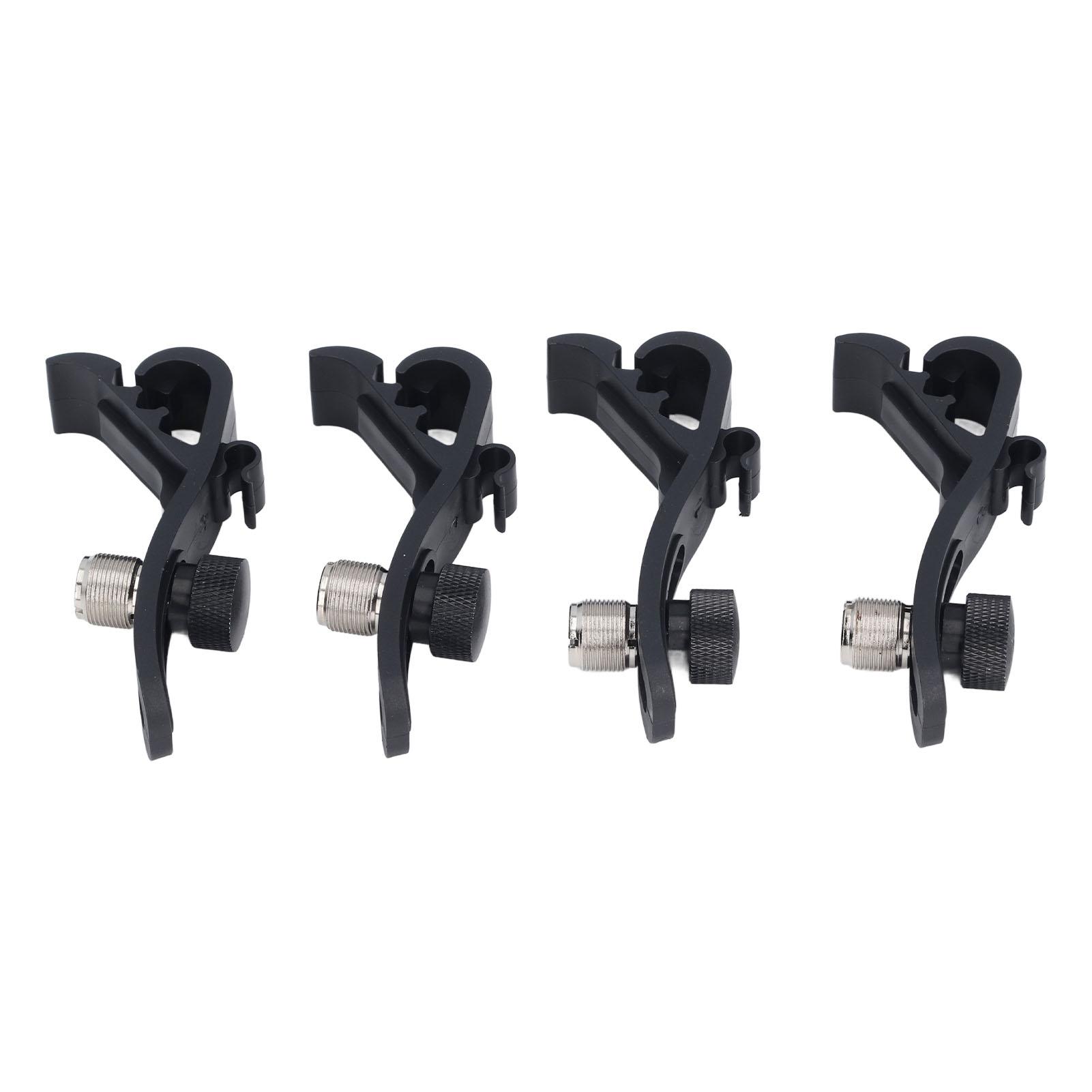 

4 шт. зажим для микрофона для барабана, регулируемая высота, ударопрочный микрофон, крепление для микрофона для барабана