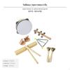 4Piece Orff Percussion Set for Children, Wooden Musical Instruments, Classroom Wood 6piece