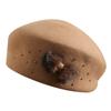 Top Grade 100% Australia Wool Irregular Beret Mother Gift Lady Party Formal Fedora Chic Felt Cloche Hat Woman Top Cap