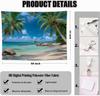 Beach Summer Ocean Tapestry Tropical Palm Trees Wall Hanging Decor With Blue Sky And Seaside Scenery, Nature Landscape Tapestry