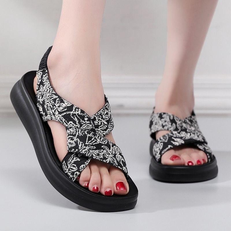 Beautiful platform sandals women's summer skirt new Chinese casual sandals