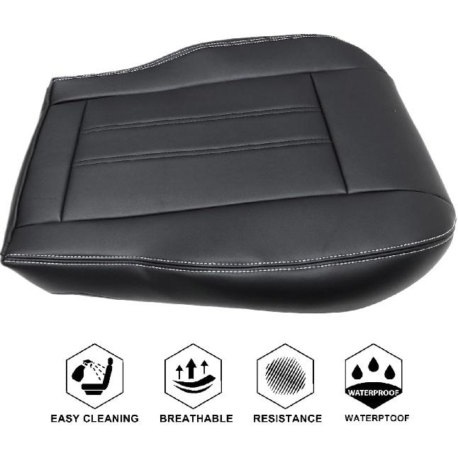 NLQR Přední strana řidiče Spodní náhradní potah sedadla Mikrovlákno Kůže Černý Nepropíchaný Kompatibilní s Chrysler Town & Country 2008 2009 2010