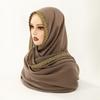 Golden Wave Modest Covering Scarf Chiffon Material Shawl Wrap New Eid al-Fitr Hijab  Arab Style