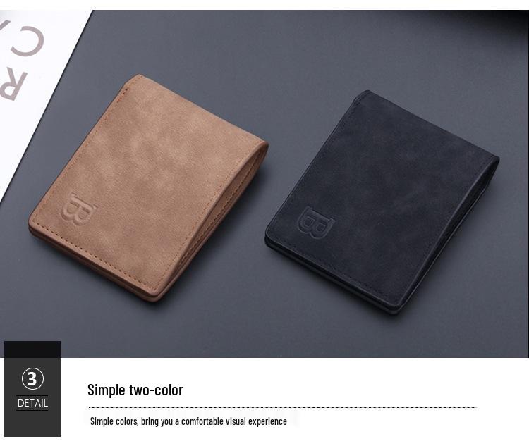Men's Short Leather Wallet - In Stock