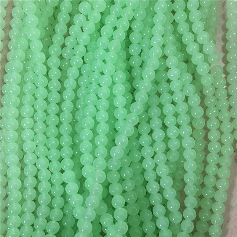 8MM Glossy Synthetic Jade Agate Glass Beads for Bracelets, Necklaces, Hairpins - Round Imitation Jade Loose Beads