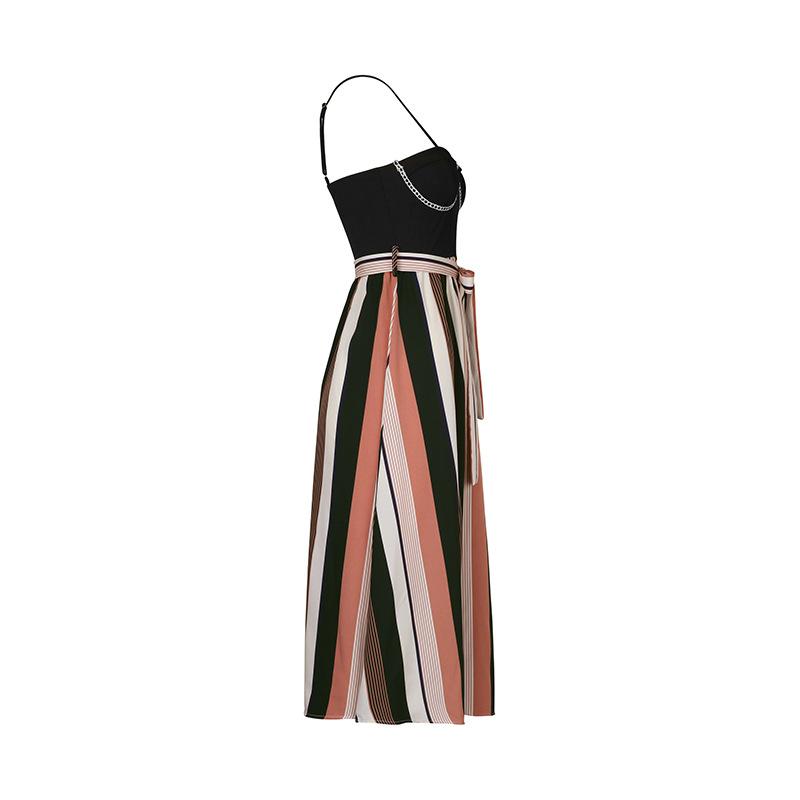 Sommermode Damenkleider Colorblock Neckholderkleider Chic Bequem und Vielseitig Temperament Elegante Casual Damenbekleidung