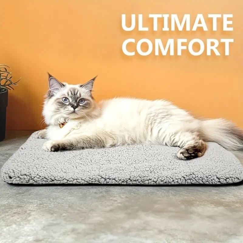Washable Warming Pad For Pet with Removable Inner Layer NonSlip Bottom Comfortable Auto Heating Mat For Cold Weather