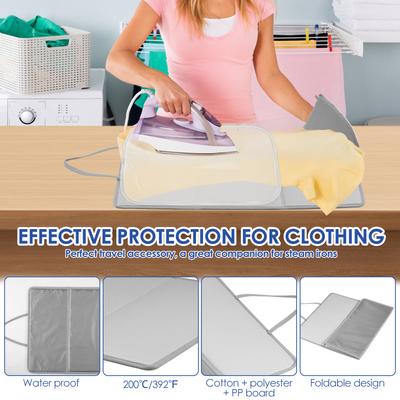 Ironing Blanket Ironing Mat Upgraded Thick Portable Travel Ironing Pad Length of 26.8/20inch Isolate Heat Pad Cover for Washer