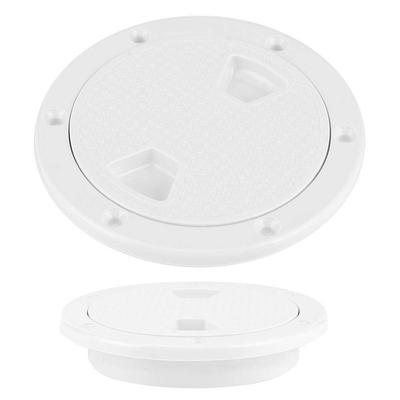 KIMISS Boat Round Non-Slip Inspection Hatch, Removable Cover 4" ABS Deck Plate Round with