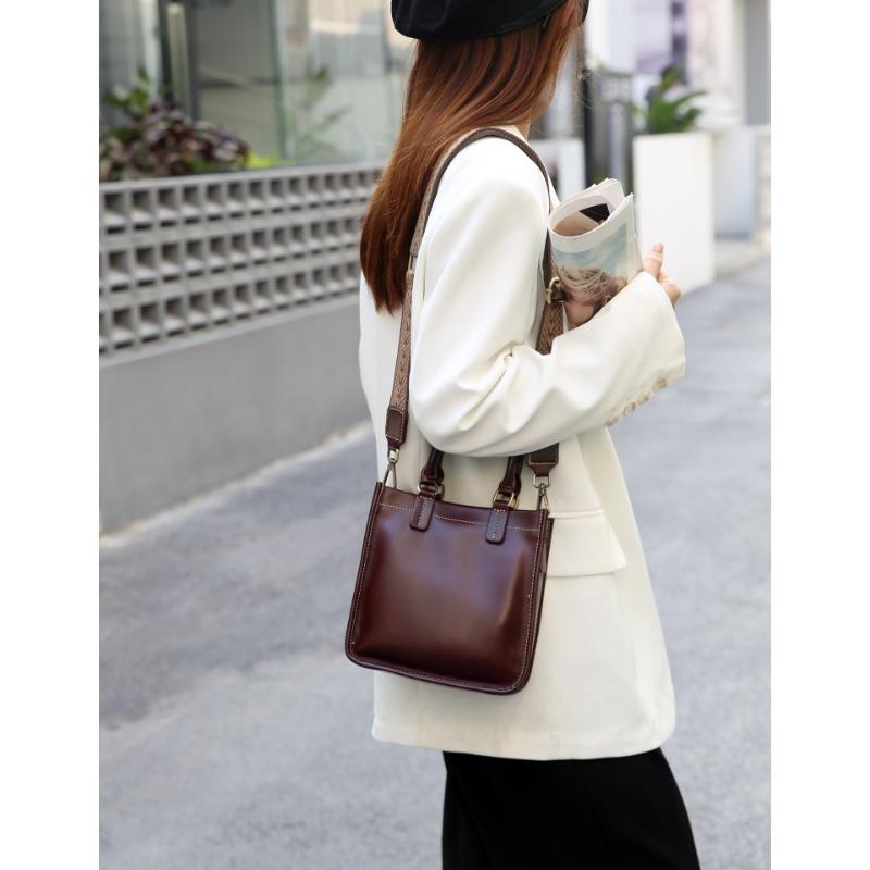 

Женская сумка через плечо из натуральной кожи, большая вместимость, сумка-тоут из коровьей кожи с накладным ремнем через плечо