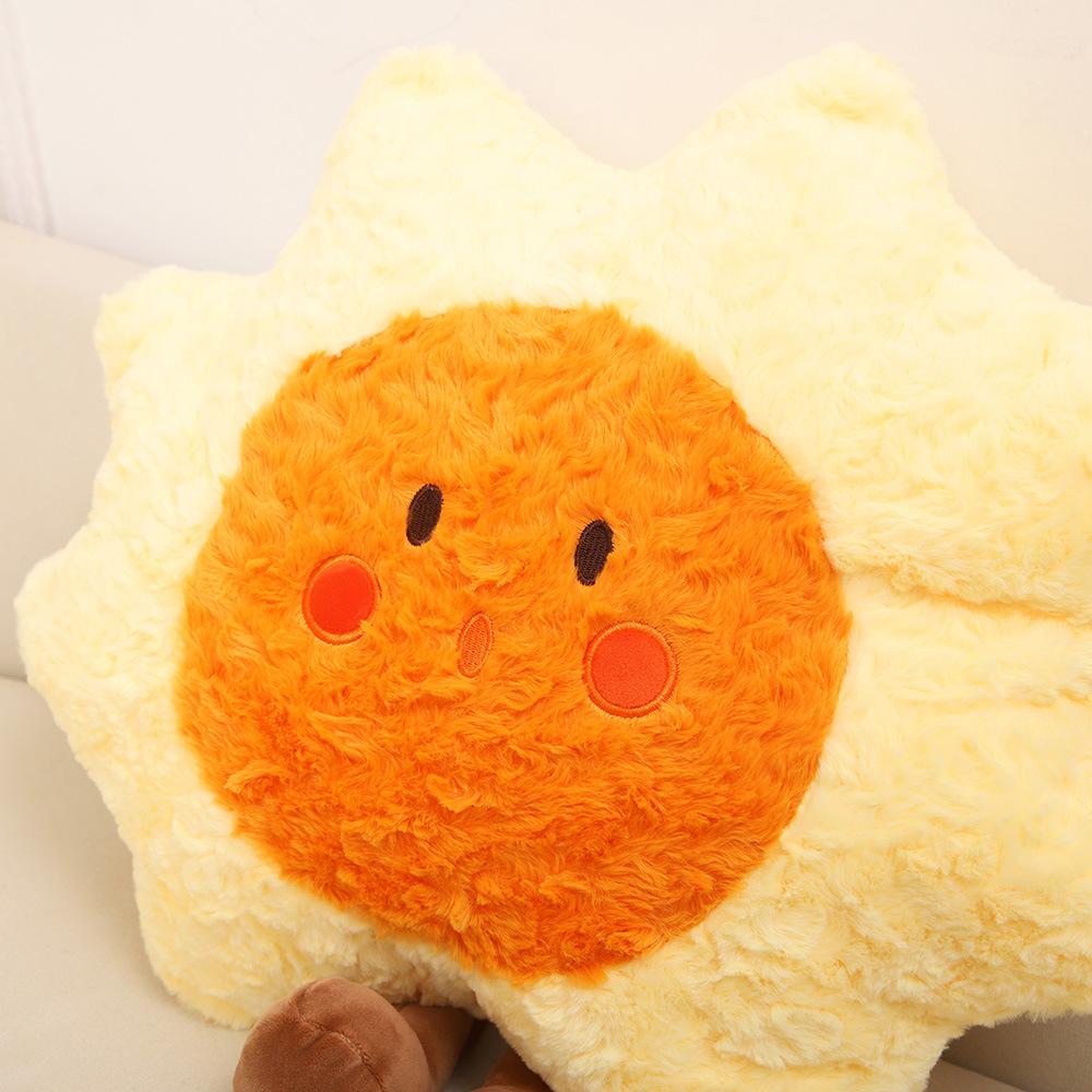 Starry Sky Plush Cushion: Sun, Moon, Rainbow, Stars & Clouds Sofa Back Pillow Doll.