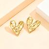 Baroque Irregular Heart 18K Gold-Plated Stainless Steel Stud Earrings