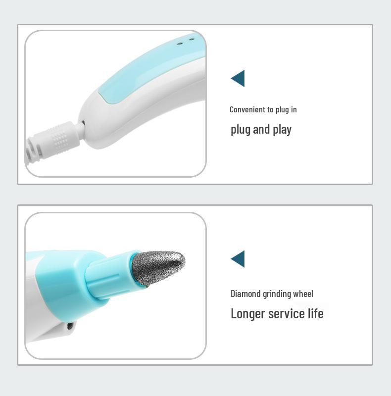 5-Speed Adjustable LED Pet Nail Grinder for Cats & Dogs