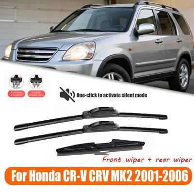 21'+20'+11' for Honda CR-V CRV MK2 2001-2006 2003 2004 Front Wiper and Rear Wiper Blades Windshield Windshield Car Window Brush