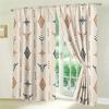 2pcs Boho Tribal Bull Skull Printed Curtains, Designed for Light Filtering, Quality Material, Ideal for Western Style Home Windo