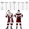 Mens Fancy Dress Warm Santa Claus Costume Adult Santa Outfit Red Cosplay Costume Set For Holiday Event Themed Gathering Cosplay