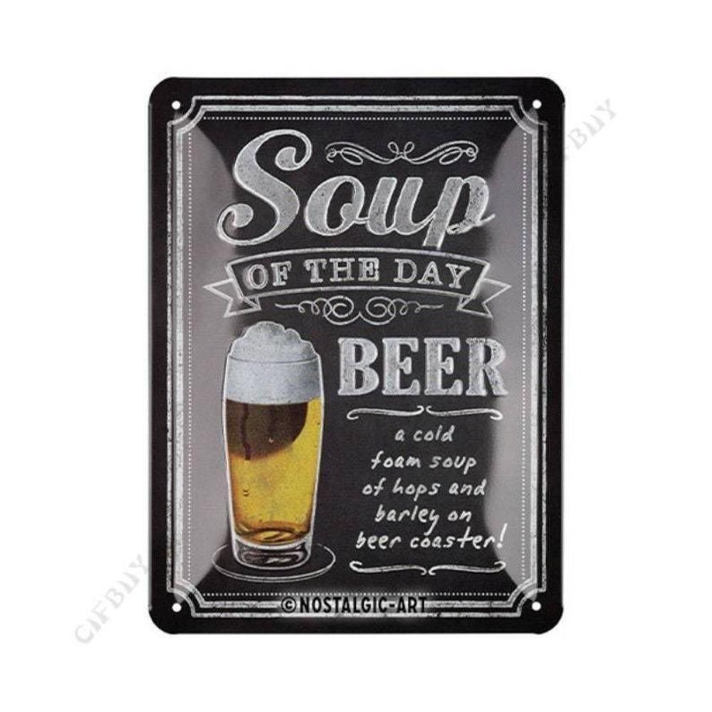 Beer poster on the wall, metal plaque 20x30cm