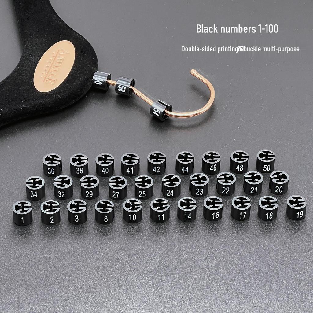 Double-Sided Children's Clothing Size Clips (1-100, 1-50)