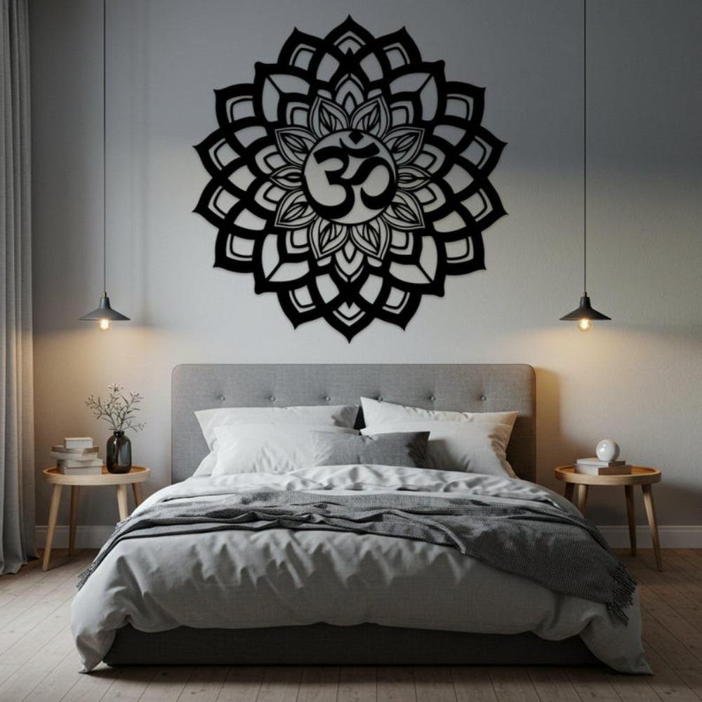 Mandala Metal Wall Art Large Yoga Decor Flower Meditation Boho Spiritual Gift