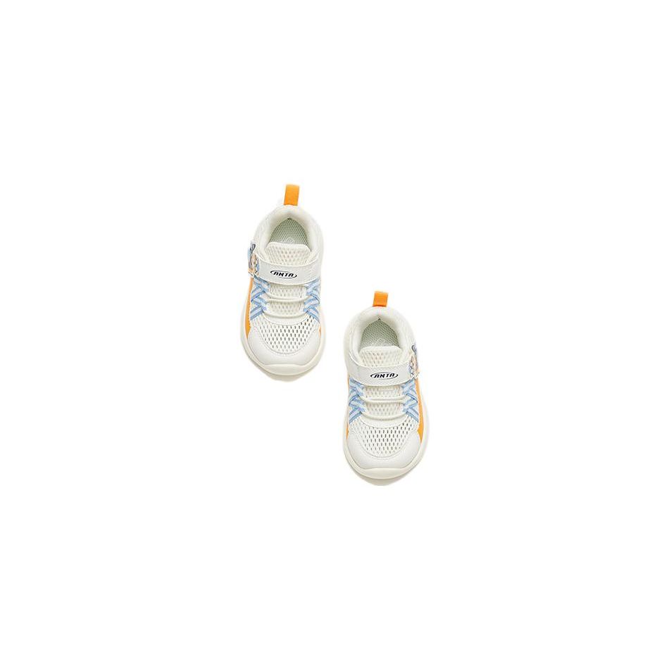 Anta Shock Absorbing Non-Slip Low-Top Running Shoes Baby Sneakers White Orange Blue A312310050-3
