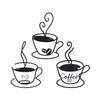 Set di 3 Decorazioni Murali in Metallo per Tazze da Caffè, Decorazione da Appendere per Caffetteria, Segno Metallico a Tema Caffè, Vintage Rustico, per Cucina, Ristorante, Negozio