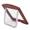 Square PP Controllable Switch Pet Door Dog Cat Flap Door Coffee Color