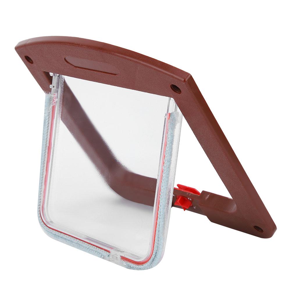 Square PP Controllable Switch Pet Door Dog Cat Flap Door Coffee Color