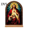 Exquisite Acrylic Table Centerpiece Catholic Statue Ornament, Tabletop Centerpiece, Freestanding Christian Unique Office Desk Accessories Religious