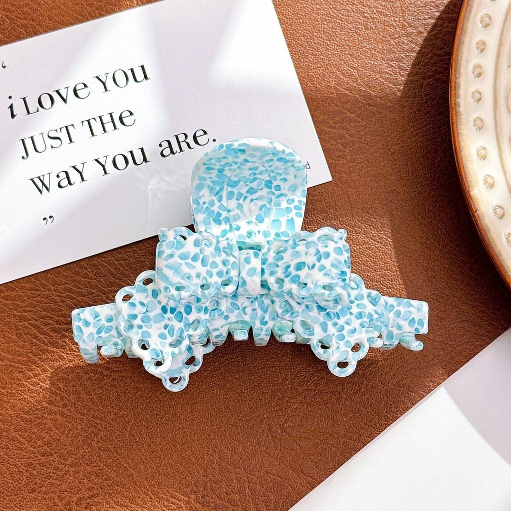 Cute Acetate Lace Bow Hair Claw Clip In Various Colors For Stylish Hair Accessories