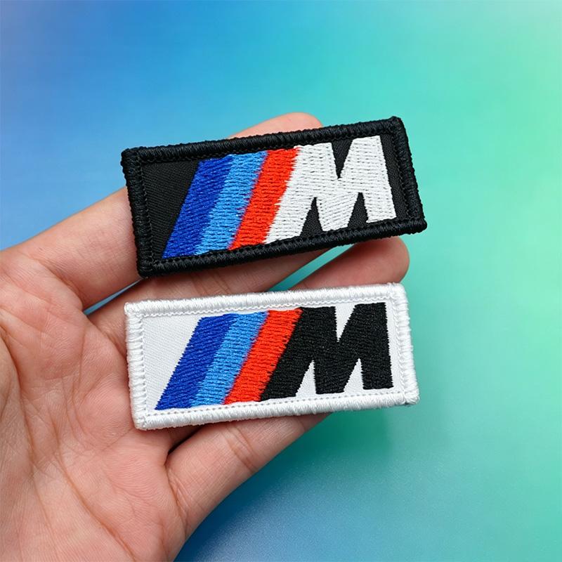 Fashion BMW M Emblem Sport Logo Embroidered Cloth Stickers Clothing Hole Patch Decal Ironing Sewing Adhesive Patches Accessories VL2
