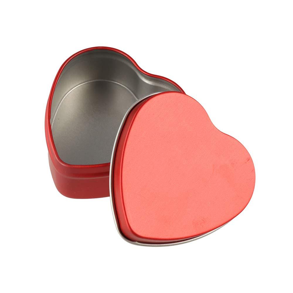 Silver/Red/Pink Heart Shape Tins Tinplate Jewelry Box Creative Heart Metal Box  Home
