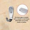 8pcs Stainless Steel Wall Mounted J-shaped Clothes Hooks For Entrance Kitchen Bedroom Bathroom Office 2mm
